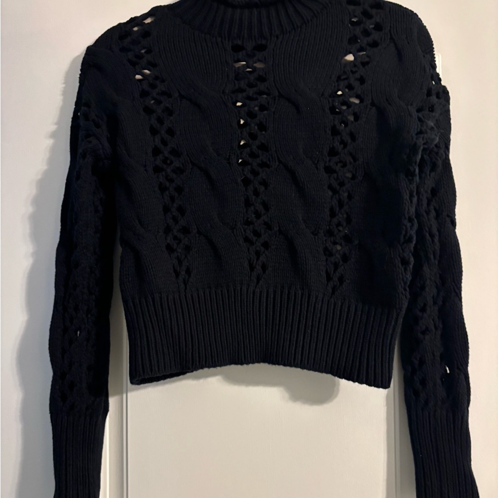 EXPRESS Black Cable Knit Sweater
